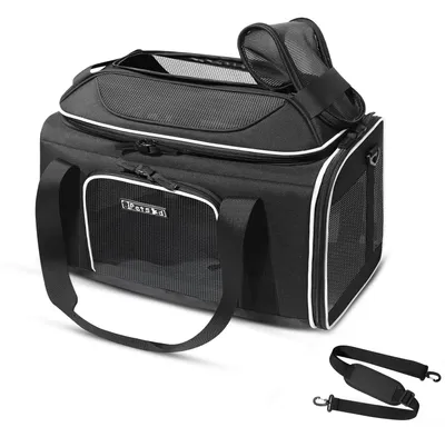 Immagine prodotto di Borsa trasportino per animali domestici Petskd, con apertura superiore, dimensioni 43,2 x 27,9 x 24,1 cm
