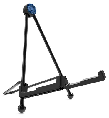 Produktbild von Klappbarer Gitarrenständer – universeller Instrumentenhalter mit tragbarem Stativfuß und Silikonpads für Akustikgitarren, E-Gitarren, Bässe, Ukulelen und Banjos