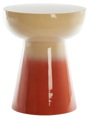 Zdjęcie produktu dla Stolik pomocniczy Light & Living ROVINI kremowy z ciemnopomarańczowym – Ø35x40,5 cm