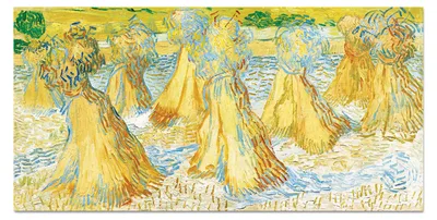 Image de Giallobus - Gerbes de blé - Vincent Van Gogh - 140L x 70l cm - Tableau - Verre acrylique