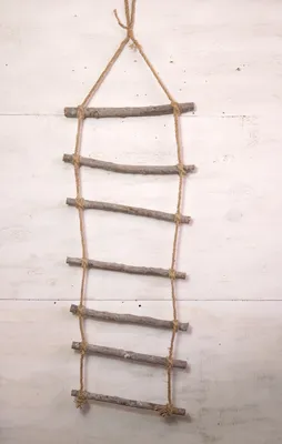 Produktbild von Hängeleiter Strickleiter Holz Landhausstil