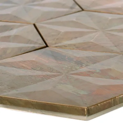 Produktbild von Metall Kupfer Mosaikfliesen Myron Hexagon 3D