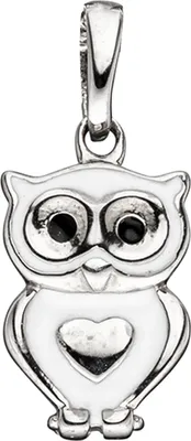 Produktbild von JOBO Kinder Anhänger Eule 925 Sterling Silber mit Lackeinlage Kinderanhänger