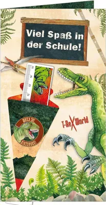 Produktbild von Karte Schulanfang TRex World mit Lineal