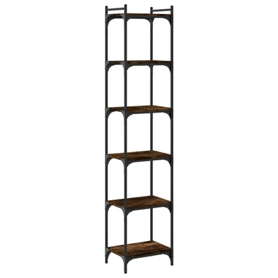 Zdjęcie produktu dla vidaXL Regał 6 półek dąb wędzony 40x30x188 cm materiał drewnopochodny