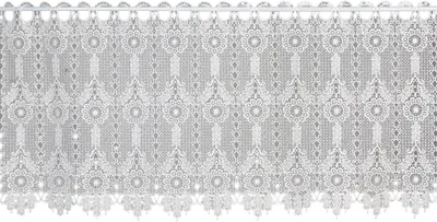 Produktbild von Scheibengardine Bistrogardine Macrame weiß Kleinfenster HxB 48x140cm Blumen