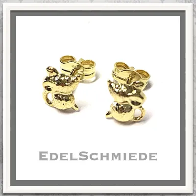 Produktbild von Edelschmiede925 Ohrstecker 333 Gelbgold als Mäuschen