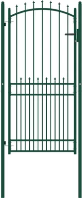 Zdjęcie produktu dla Brama ogrodzeniowa EMMEN z kolcami stalowa 104x147 cm zielona