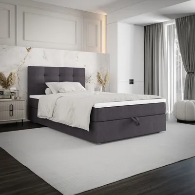 Obrázek produktu pro Jednolůžková postel 120x200 STIG 8 s úložným prostorem - tmavě šedá