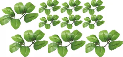 Produktbild von Domosfera Künstliche Blätter für Seifenblumen, 10 Stück, Grün