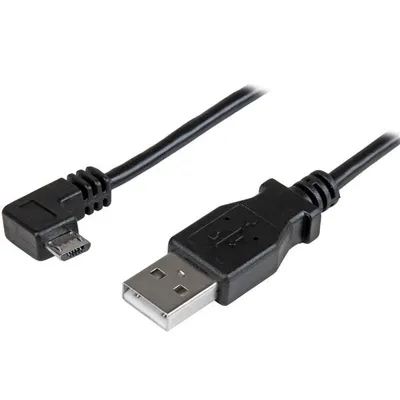 Produktbild von StarTech.com Micro USB Lade/Sync-Kabel - St/St - Micro USB rechts gewinkelt - 2m - USB auf Micro USB Ladekabel - USB-Kabel - Micro-USB Typ B (M)