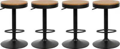 Produktbild von 4er Set Barhocker Barstuhl Holzhocker Tresenhocker Küchenstühle