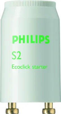 Zdjęcie produktu dla Philips S2 4-22W, Rozrusznik oświetlenia, Biały, Plastik, fluorescent lamps with electromagnetic ballast, 4 W, 22 W