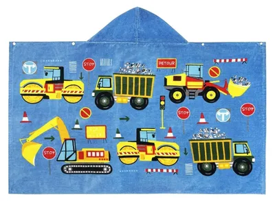 Productafbeelding van Badcape Poncho voor Kinderen met Voertuigen Design
