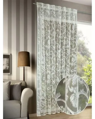 Produktbild von Fertigschal verdeckte Schlaufen "Katharina" -  Größe (HxB) 245x140cm  weiß