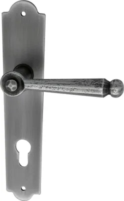 Produktbild von Schörhofer Siegfried Türbeschlag | Türgriff für Innentür auf Schild PZ 88 | schwarz passiviert