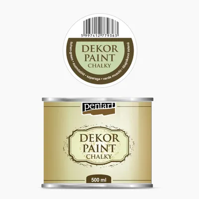 Produktbild von PENTART Dekorfarbe Chalky, 500 ml, Flechtengrün