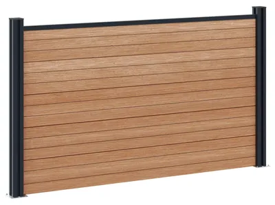 Produktbild von vidaXL zaunset 180 x 105 cm WPC und Aluminium Braun