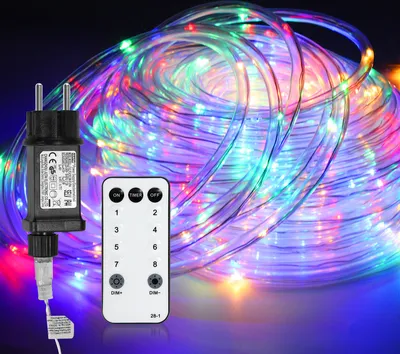 Zdjęcie produktu dla SWANEW Oświetlenie linowe LED z pilotem do użytku zewnętrznego / wewnętrznego oświetlenie linowe do użytku wewnętrznego-kolorowe-20m