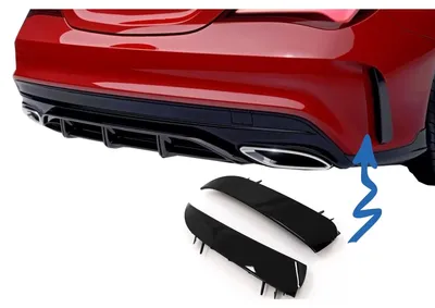 Productafbeelding van Stootbalk, splitter, ventilatieroosters voor Mercedes CLA W117 C117 X117, modeljaren 2013-2018, met CLA45-uitstraling.