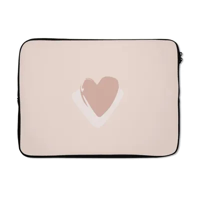 Produktbild von MuchoWow® Laptop Hülle 13 Zoll Sommer - Herz - Rosa Laptoptasche - Laptophülle - Sleeve - Rundumschutz
