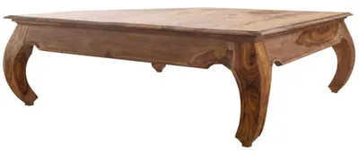 Immagine prodotto di MASSIVMOEBEL24 | tavolino da salotto in legno di Sheesham / palissandro 120x120x40 marrone laccato OPIUM #633