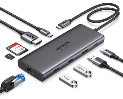Produktbild von UGREEN Revodok Pro 109 USB C Hub 10Gbps Docking Station HDMI 4K@60Hz