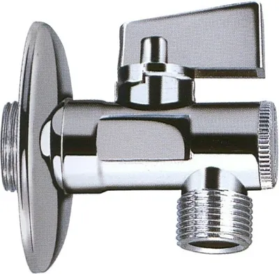 Zdjęcie produktu dla Chromowany zawór kulowy odcinający wodę 1/2 x 1/2 bsp dźwignia do kranu hydraulicznego