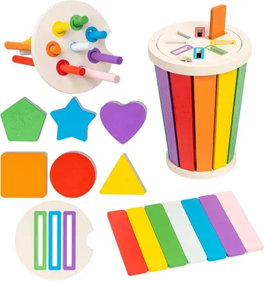 Obrázok produktu pre Montessori hračky pre deti od 1 do 3 rokov – Hračky pre predškolákov – Senzorické hračky pre bábätká – Hračky rozvíjajúce motoriku pre deti od 1 do 3 rokov