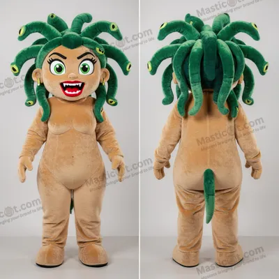 Produktbild von Goldene MASTICOT Schlangen-Medusa-Maskottchen