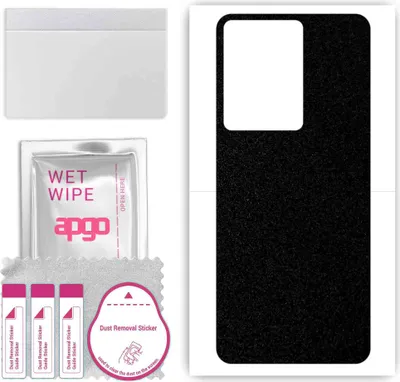 Produktbild von apgo Rückseite Schutzfolie, Skin, kompatibel mit Vivo V27 Pro, Hinten Displayschutzfolie aus Vinylfolie, kratzfest, einfache Montage - Mattschwarz