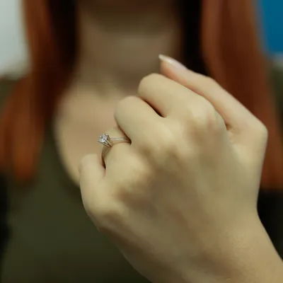 Produktbild von 0,29 Carat Diamant Solitär Ring Antragsring 14 Karat Weißgold