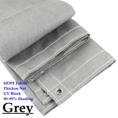 Image de Filet d'ombrage HDPE, protection UV 90-95%, tailles adaptables, gris, 3mx3m