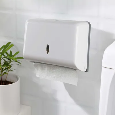 Produktbild von Papierhandtuchspender, kommerzielle Papierhandtuchspender für Badezimmer, Küche, Wandmontage, Papierhandtuchhalter, Papierhandtuchspender (weiß)