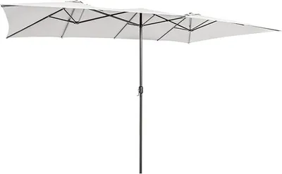 Immagine prodotto di KOMFOTTEU Ombrellone doppio 426x265 cm, ombrellone rettangolare con manovella e protezione UV, ombrellone da balcone grande idrorepellente, ombrellone da terrazza