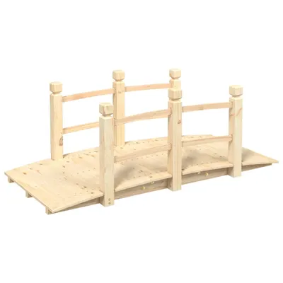 Zdjęcie produktu dla vidaXL Mostek ogrodowy z poręczą 150x67x56 cm z litego drewna świerkowego