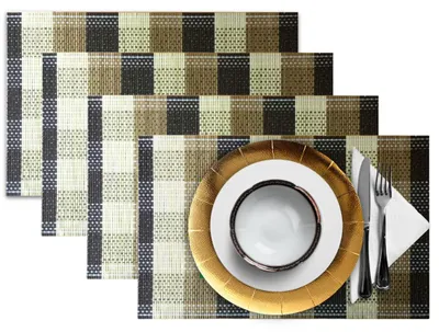 Platzsets aus Bambus, 4er-Set, rechteckig, 30x45 cm, waschbar