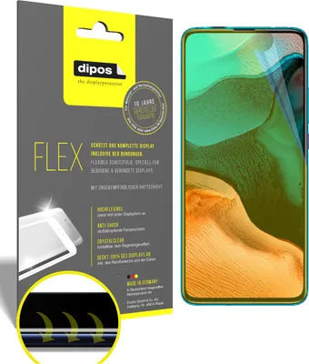 Produktbild von 2x Schutzfolie für Xiaomi Redmi K30 Pro inkl. Rundung 3D Full Cover Flex Folie