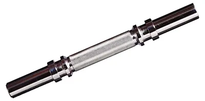 Immagine prodotto di Best Sporting Manubrio con anelli di bloccaggio o star lock I cromato e zigrinato I 35 cm di lunghezza, diametro 30 mm I Peso 2,2 kg I Carico massimo 40 kg