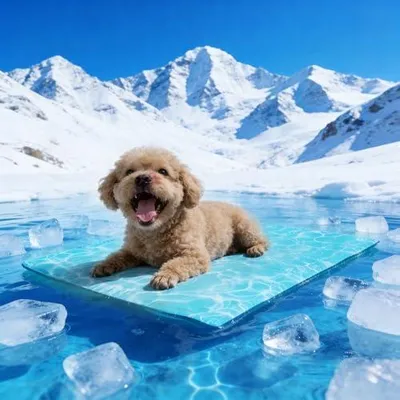 Produktbild von Pawtasy Kühlmatte für große Hunde, Kühldecke mit ungiftigem Gel, selbstkühlende Hundekühlmatte, extra dick, wasserdicht und langlebig - L 90 x 50 cm