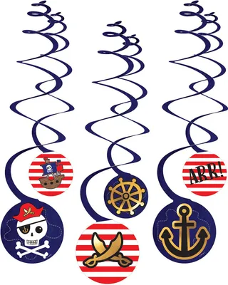 Image de 6 spirales décoratives Pirate Party
