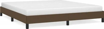 Produktbild von vidaXL Bettgestell ohne Matratze Dunkelbraun 160x200 cm Stoff