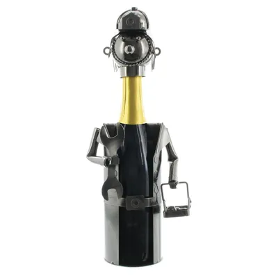 Produktbild von Mel-O-Design Wein-,Sekt-,Flaschenhalter 6060 "Arbeiter" 16 x 23 x 10 cm (BxHxT)