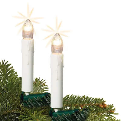 Lichterkette mit 30 Kerzen, 11,6 m, warmweiß, für Innen