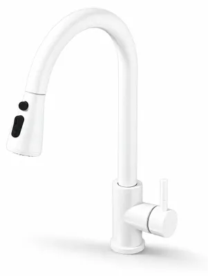 Immagine prodotto di Miscelatore da cucina, con funzione spray estraibile, monocomando, bianco