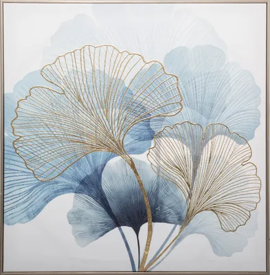 Zdjęcie produktu dla Ozdobny print w ramie GINKGO 62 x 62 cm