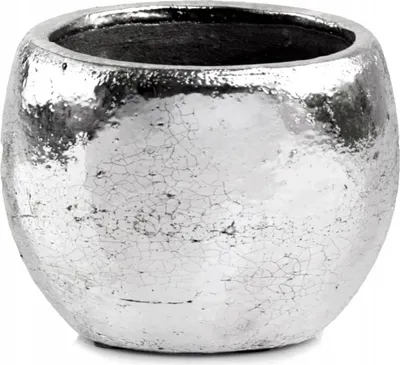 Immagine prodotto di Portavaso in Vetroceramica con sfera d'argento 10,5 cm