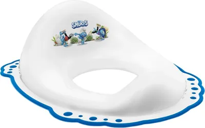 Image de Maltex Abattant de toilette antidérapant Les Schtroumpfs, blanc/bleu