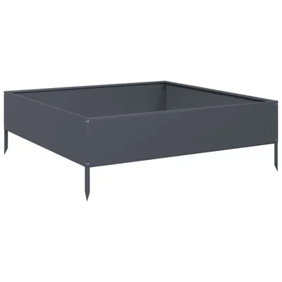 Obrázek produktu pro Zahradní vyvýšený záhon antracitový 100 x 100 x 33,5 cm ocel