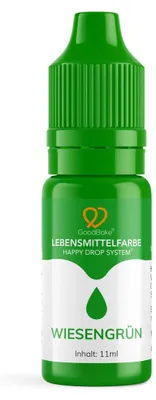 Produktbild von GoodBake Lebensmittelfarbe Wiesengrün 11ml – flüssig, backfest, zum Färben von Teig & Creme